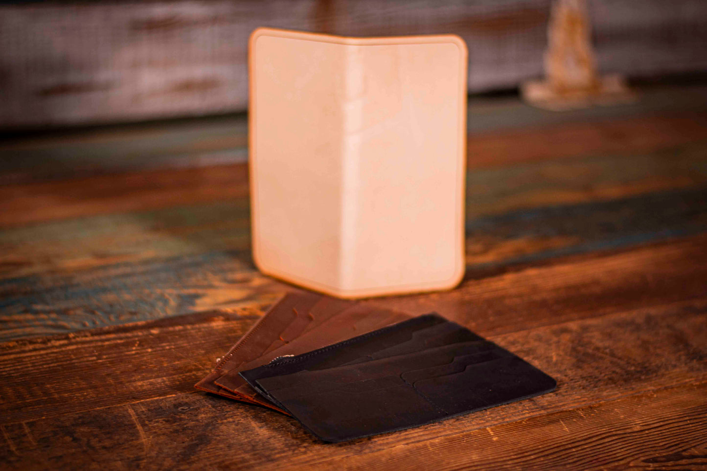 Customizable Leather Long Wallet - Handcrafted Design with Personalized Options and Gemstone Inlay