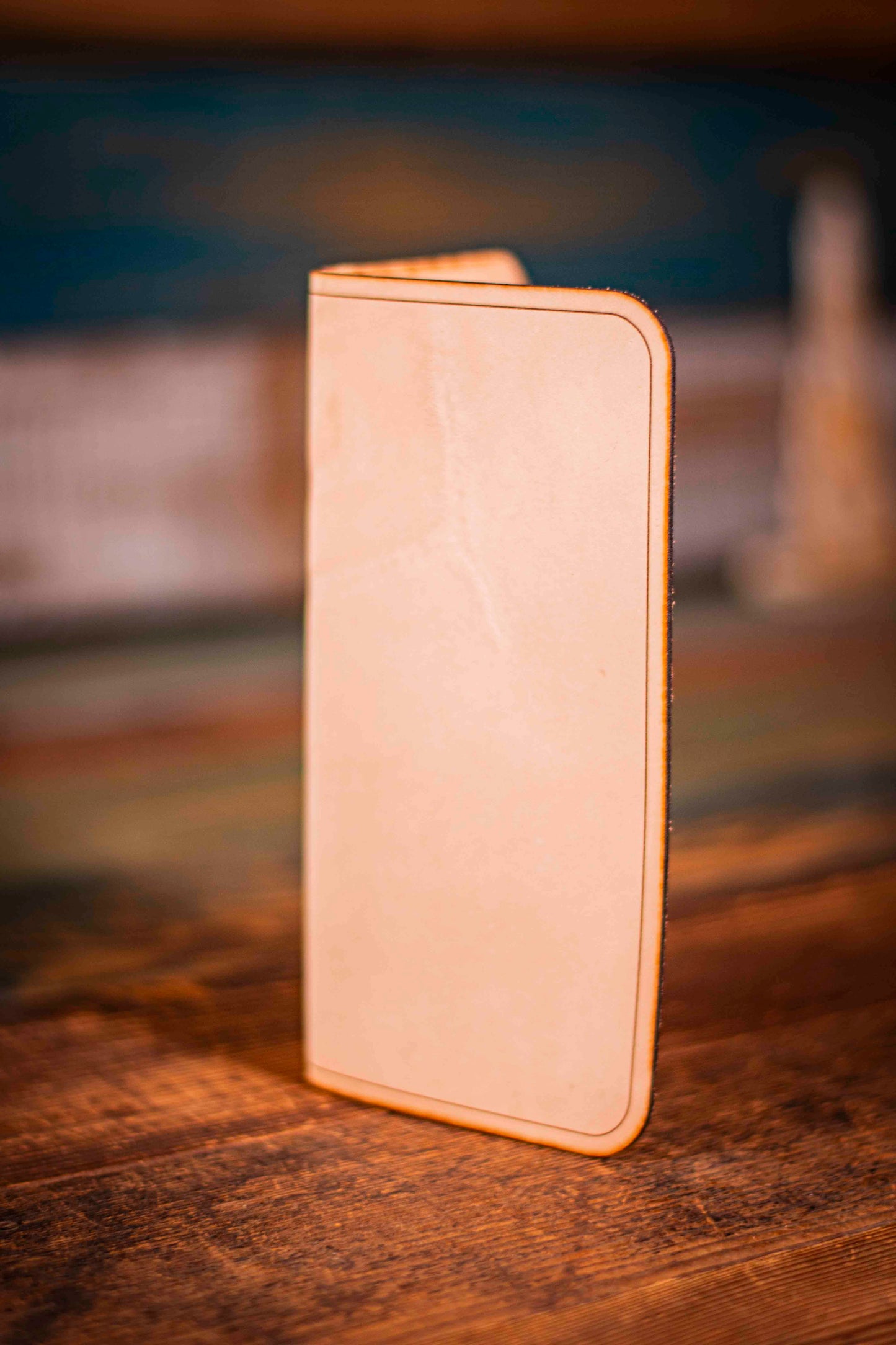 Customizable Leather Long Wallet - Handcrafted Design with Personalized Options and Gemstone Inlay